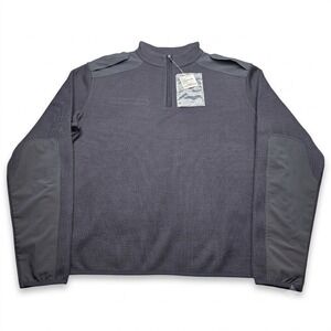 NWT Flying Cross Mens 2XL 1/4 Zip Fleece Lined‎ Tactical Commando Sweater Navy